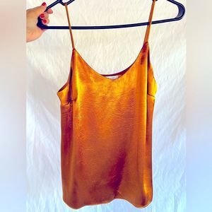 NWOT Nine West Camisole Tank Top XS Copper Bronze Satin